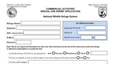 Form 3-1383-C Commercial Special Use Application