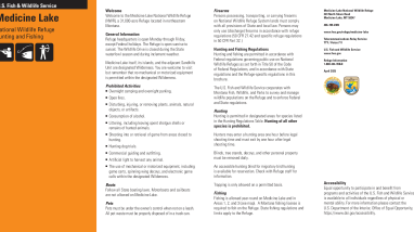 Medicine Lake Hunting and Fishing Brochure