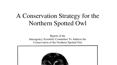 A Conservation Strategy for the Northern Spotted Owl