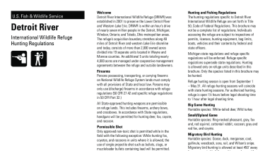 Detroit River International Wildlife Refuge Hunt Brochure