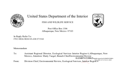 Intra Service Section 7 Biological Opinion Reclassifying American Burying Beetle From Endangered to Threatened