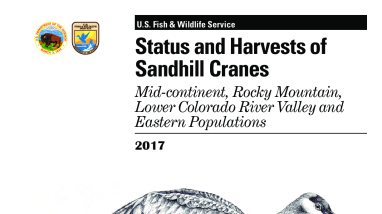 Status and Harvests of Sandhill Cranes, 2017