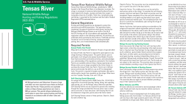 Tensas River National Wildlife Refuge Hunting and Fishing Regulations 2022-2023