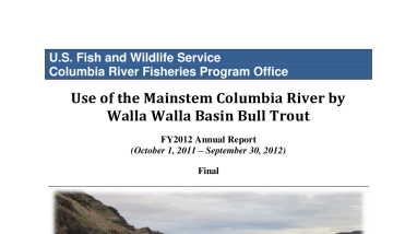 Use of the Mainstem Columbia River by Walla Walla Basin Bull Trout FY2012 Annual Report