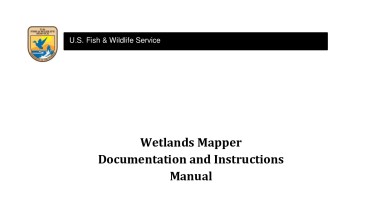 Wetlands Mapper Documentation and Instructions Manual