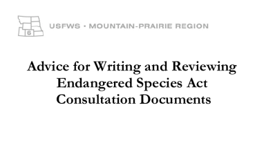 Advice for Writing and Reviewing Consultation Documents