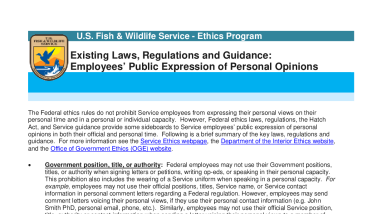 Employees' Public Expression of Personal Opinions