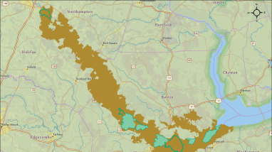 Proposed Expansion of Roanoke River National Wildlife Refuge Alternative B Map