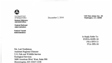 Reinitiation Request for Consultation for Transportation Projects in the Range of the Indiana Bat and Northern Long-Eared Bat