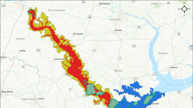 Roanoke River National Wildlife Refuge Proposed Expansion Alternative B Prioritized Lands Map