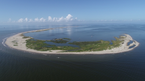 Aerial image of Norht Breton Island in May 2018