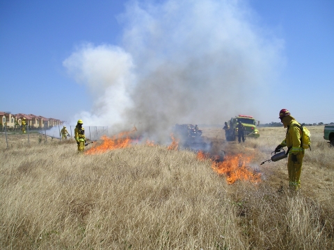 Prescribed burn at Stone Lakes National Wildlife Refuge