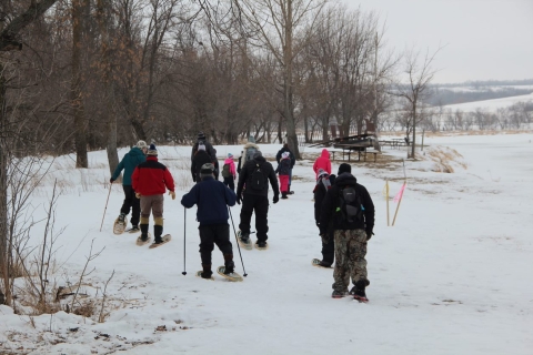 Snowshoeing Upper Souris National Wildlife Refuge