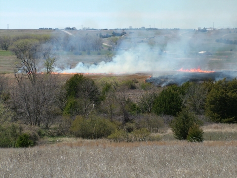 Prescribed fire at Fort Niobrara NWR