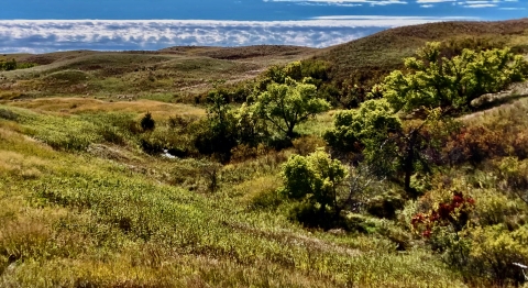 Waterfall in Nebraska Sandhills at Lacreek NWR