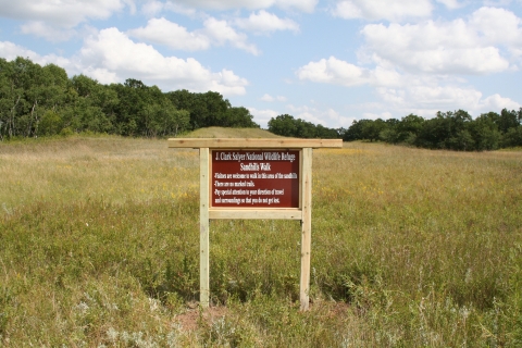 J. Clark Salyer National Wildlife Refuge Sandhills Walk Sign