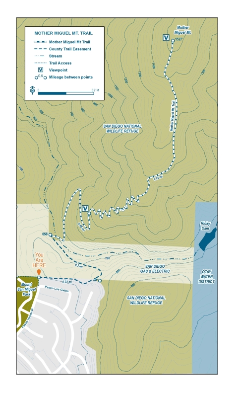 Map of Mother Miguel Mt. Trail