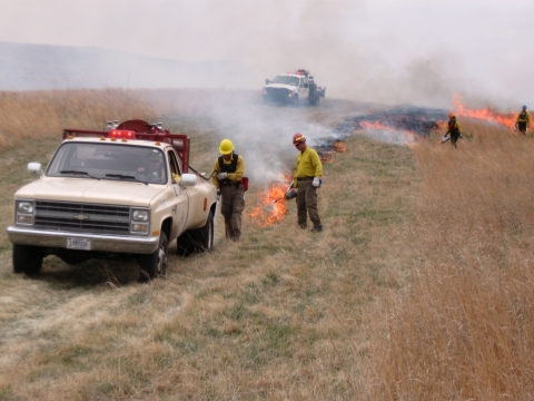 Prescribed fire at a national wildlife refuge