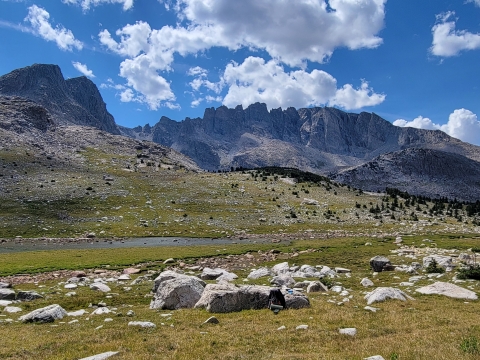 Hall Mountains from Lake 99 of the South Fork Bull Lake Creek Drainage.