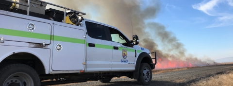 Type VI fire engine on Lower Klamath NWR