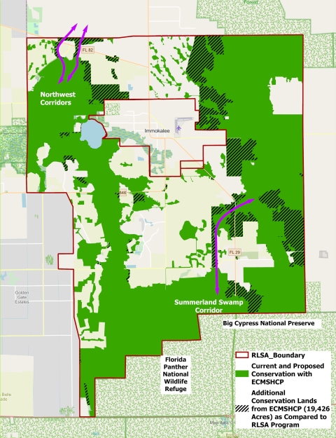 Florida Panther East Collier Map.