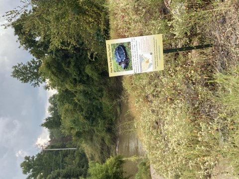 A sign posted as part of a citizen science monitoring project