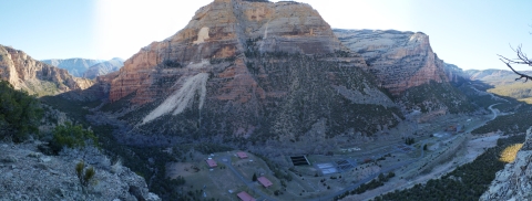 Overview from above of the hatchery