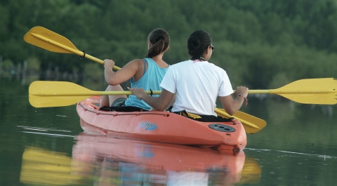 Two Ladies Kayaking on Kiani Lagoon West Vieques NWR