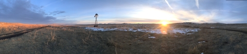 Sunset over Crescent Lake NWR