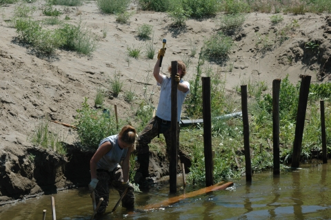 YCC crew removing fencing