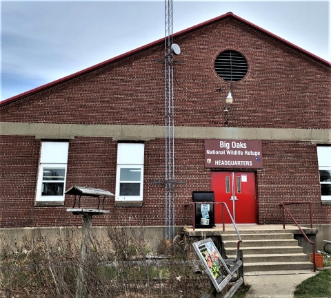 Front view of office building