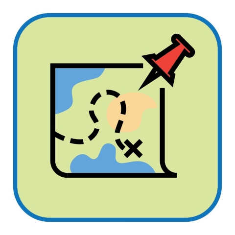 Icon of a pinned map