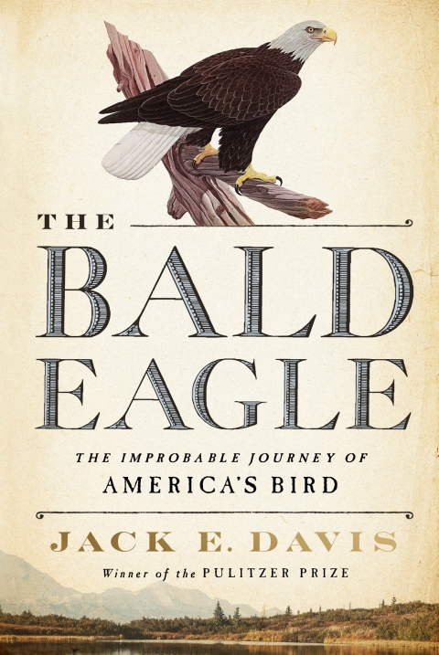 book cover with eagle poached on limb