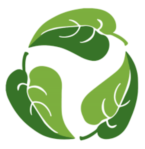 Logo of three leaves encircling each other. 