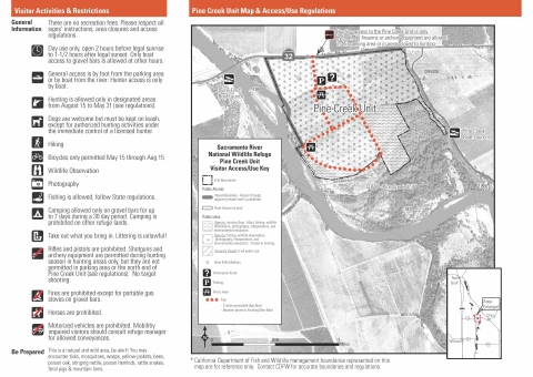 Image of trail map at Sacramento River NWR – thumbnail not for download