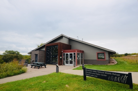 Front entrance of a visitor center