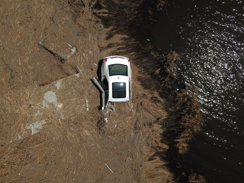 car in a flood