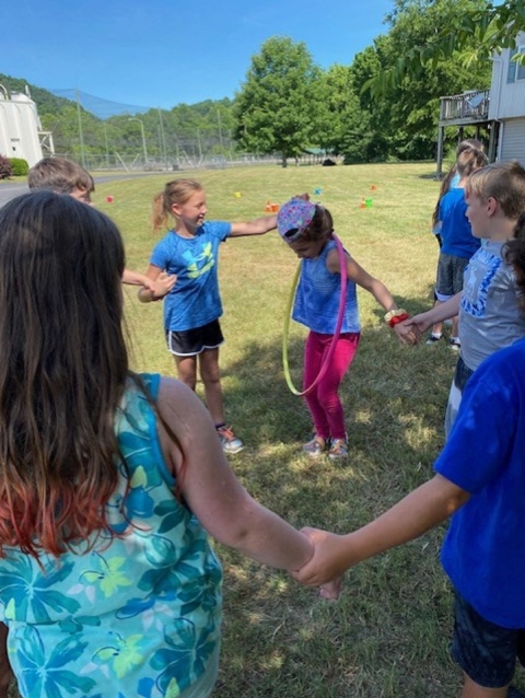 Children playing a game