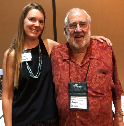 April Gregory, D.C. Booth curator and Jerry Grover, retired FWS employee