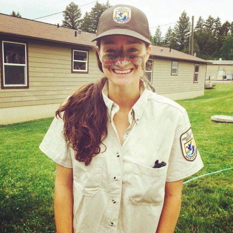 Paige having some face painting fun at the annual Watershed Festival