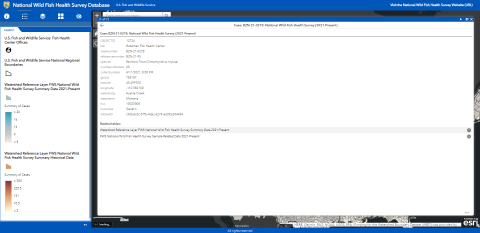 National Wildlife Fish Health Survey mapper data collected