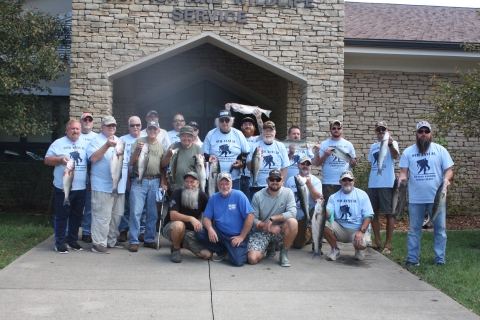 group of anglers