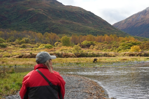 Musician KT Tunstall watched bears from across a stream