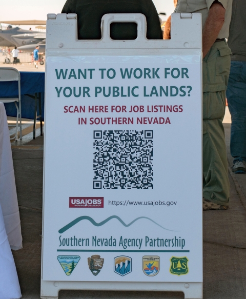 Sandwich Board sign depicting a QR code