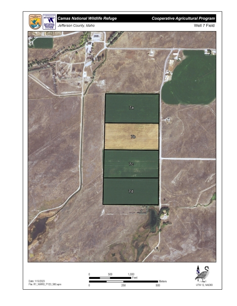 Map showing farming plots