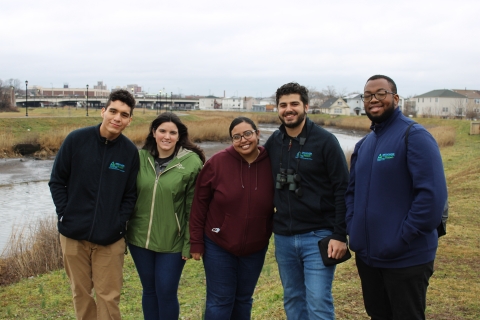 Elizabeth Urban Wildlife Refuge Partnership Group Photo at Great Backyard Bird Count