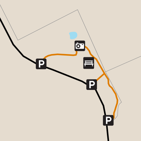 Trail map of Woodlot Trail at Anahuac NWR