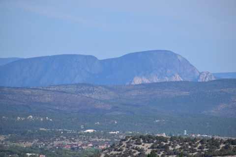 View of Hermits Peak from the Las Vegas NWR Visitor's Center