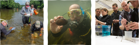 Photos from freshwater mussel courses at the National Conservation Training Center