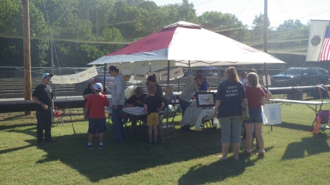 The Japanese fish printing booth at the Hatchery Outdoor Adventure